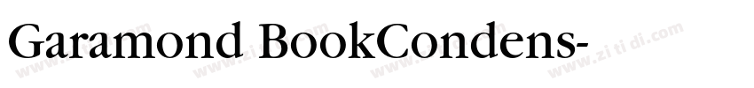Garamond BookCondens字体转换